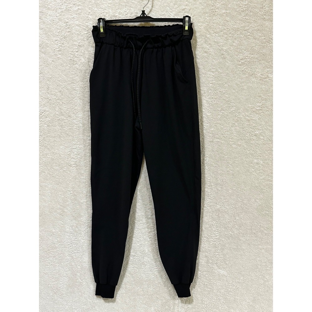 Lululemon Womens Size 4 Keep Moving Jogger Black‎ Elastic Waist Draw String